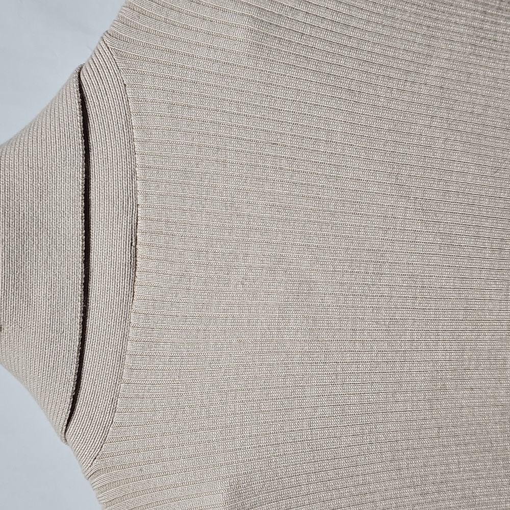 Tory Burch Beige Ribbed Cardigan - Picture 14 of 16